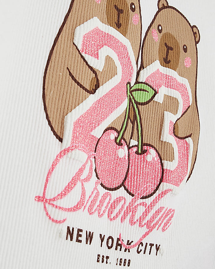 Girls White Capabara Brooklyn T-Shirt