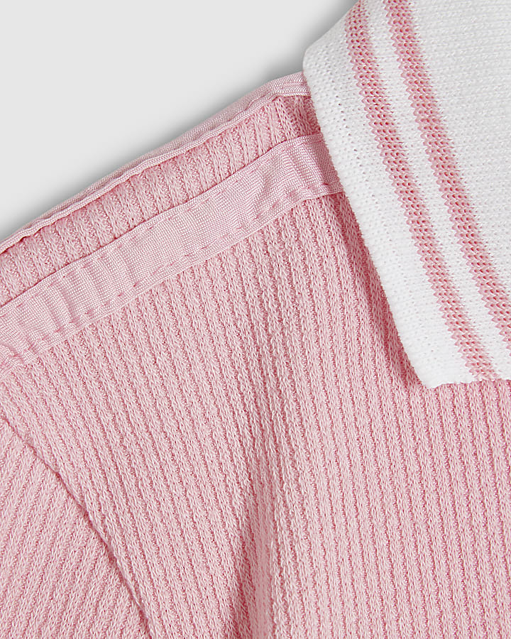 Girls Pink Polo Shirt Dress