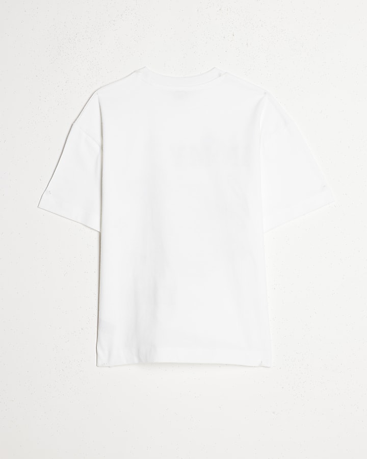 Girls White Cotton In My Boba Era T-Shirt