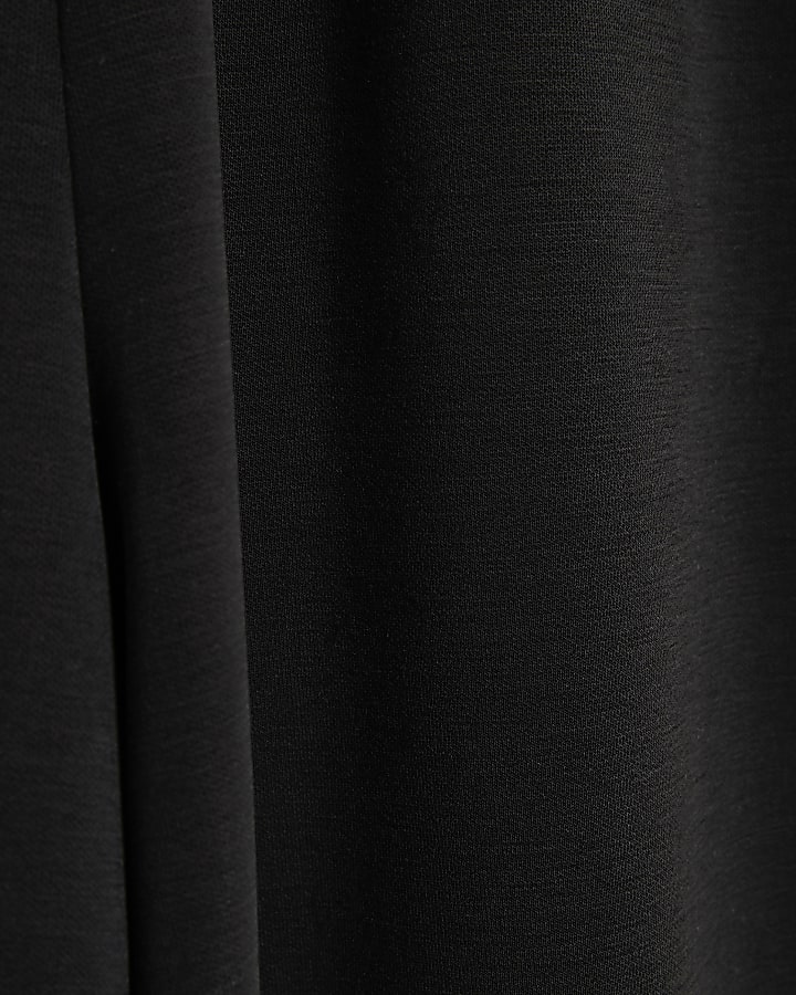 Girls Black Soft Touch Wide Leg Trousers