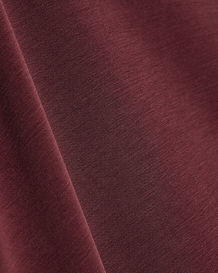 Girls Burgundy Premium Side Tie Dress