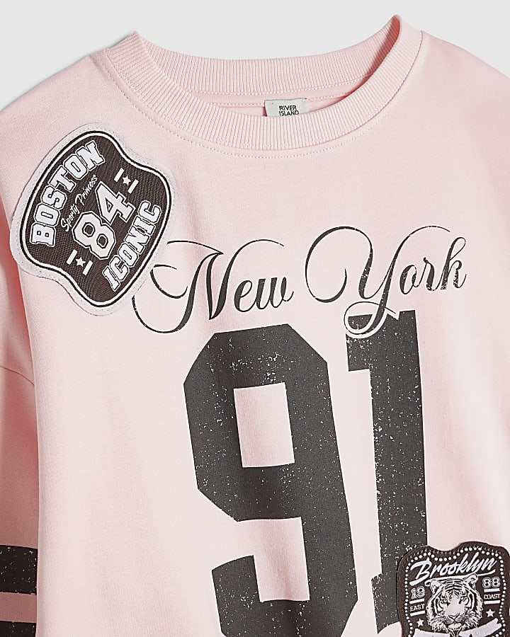 Girls Pink New York 91 Sweatshirt