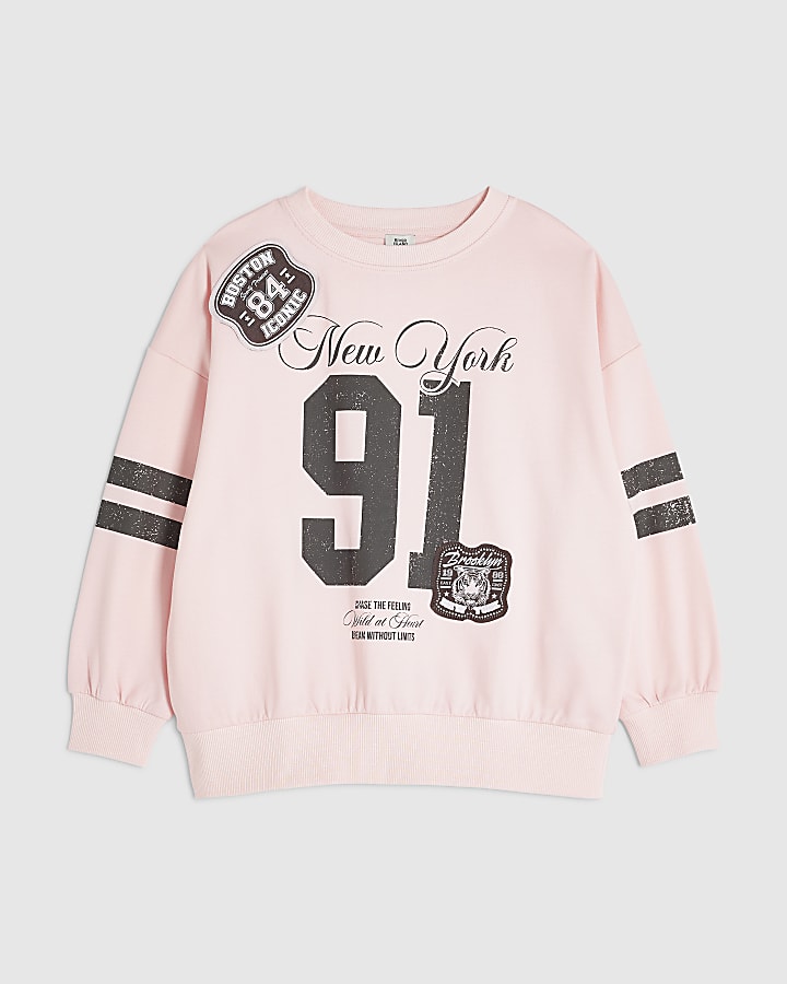 Girls Pink New York 91 Sweatshirt