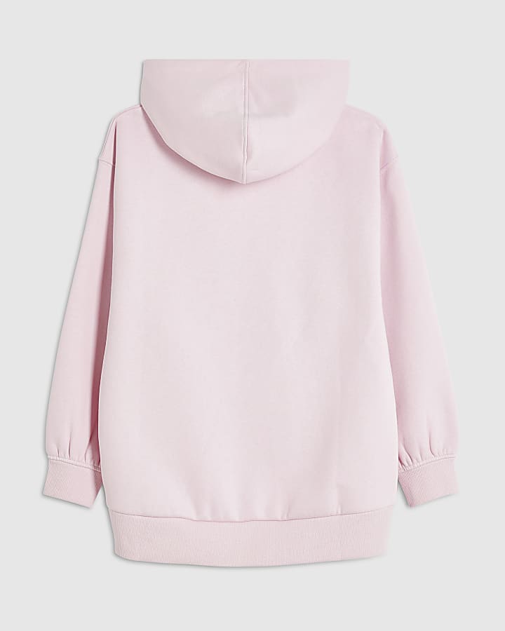 Girls Pink Sleigh Season Christmas Hoodie