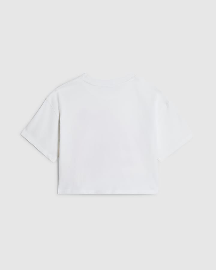 Girls White Giving Obsessed Cherry T-Shirt