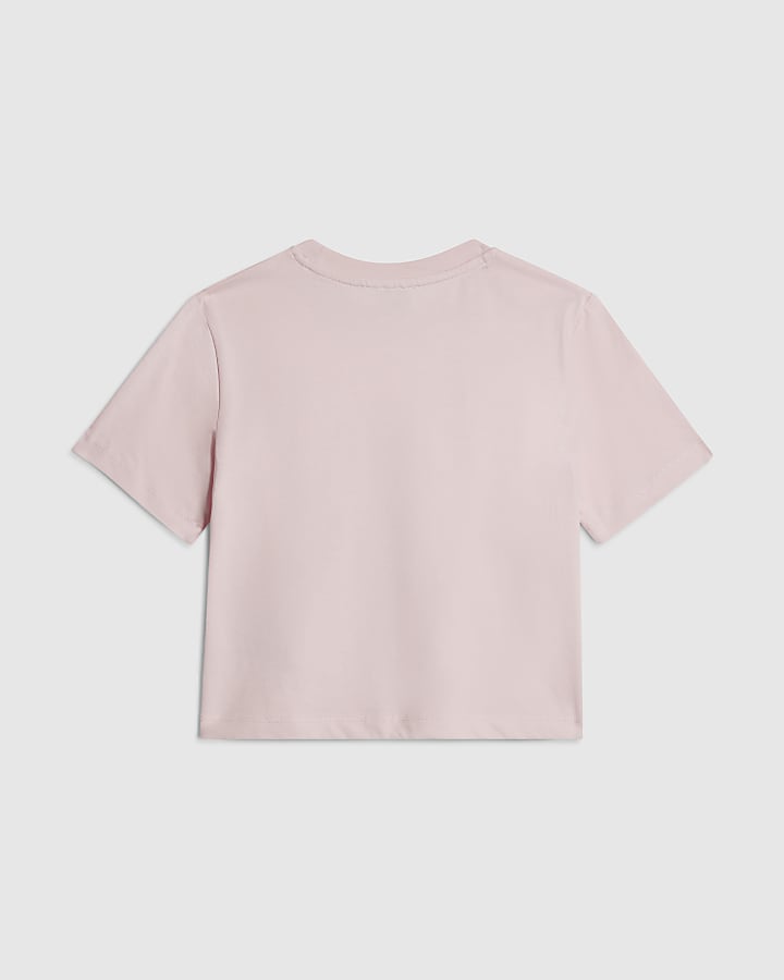 Girls Pink Ciao Bella Cropped T-Shirt