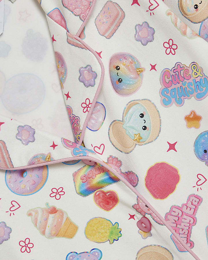 Girls Blue Squishy Print Pyjamas