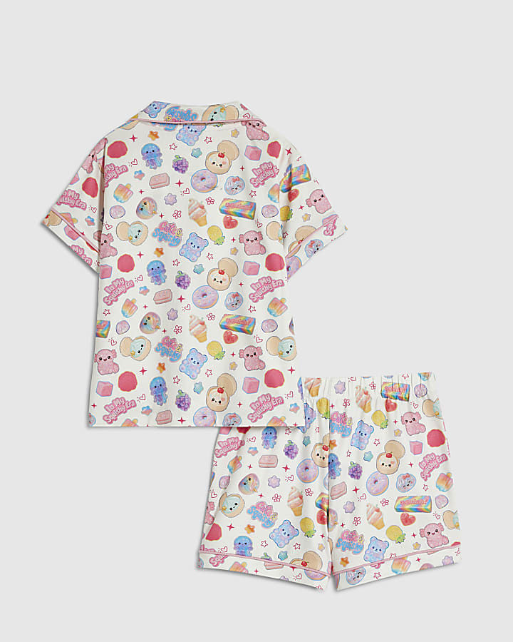 Girls Blue Squishy Print Pyjamas