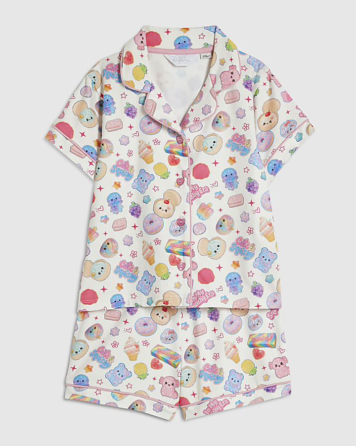Girls Blue Squishy Print Pyjamas