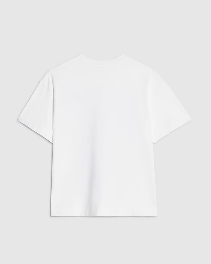 Girls White Would You Rather Lama T-Shirt
