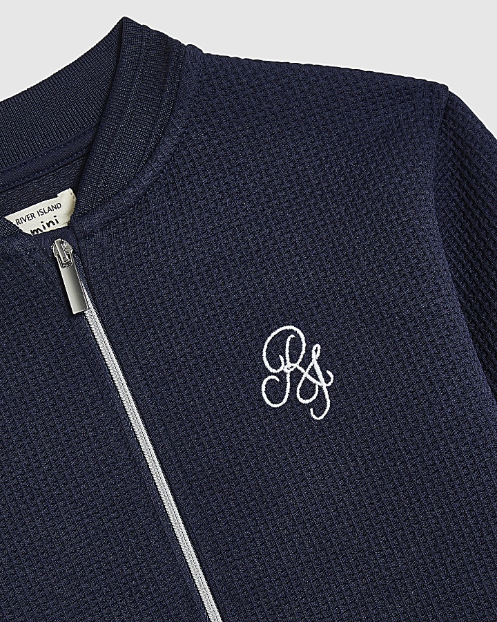Mini Boys Navy Smart Bomber Jacket