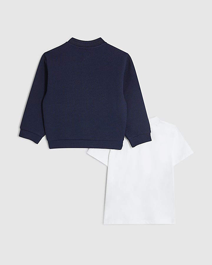 Mini Boys Navy Smart Bomber Jacket