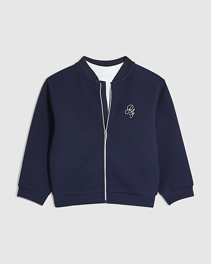 Mini Boys Navy Smart Bomber Jacket