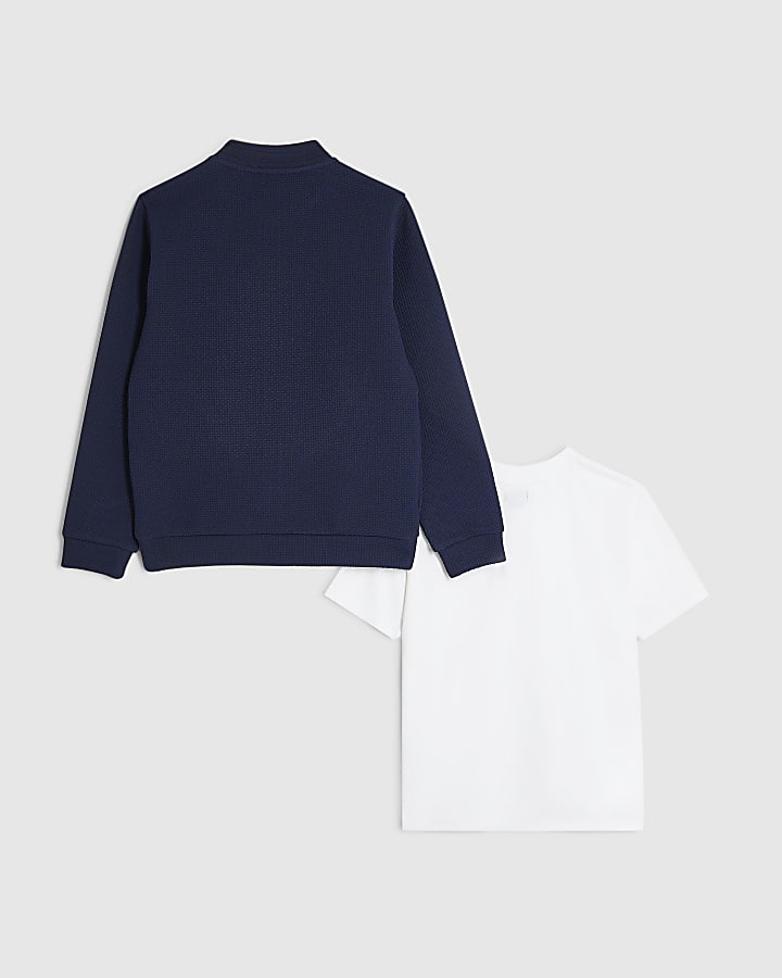Boys Navy Smart Bomber Jacket