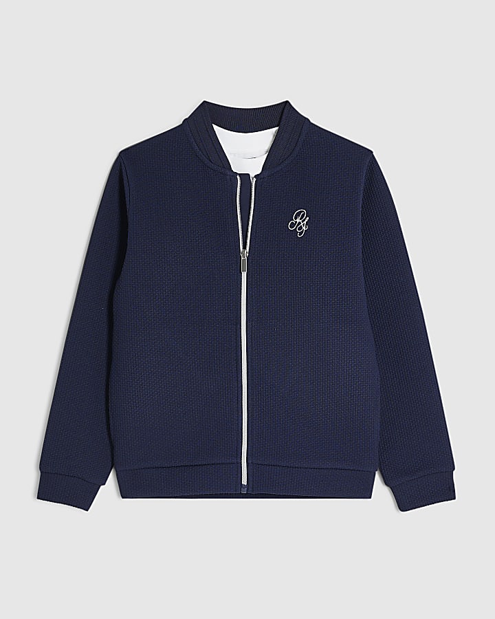Boys Navy Smart Bomber Jacket
