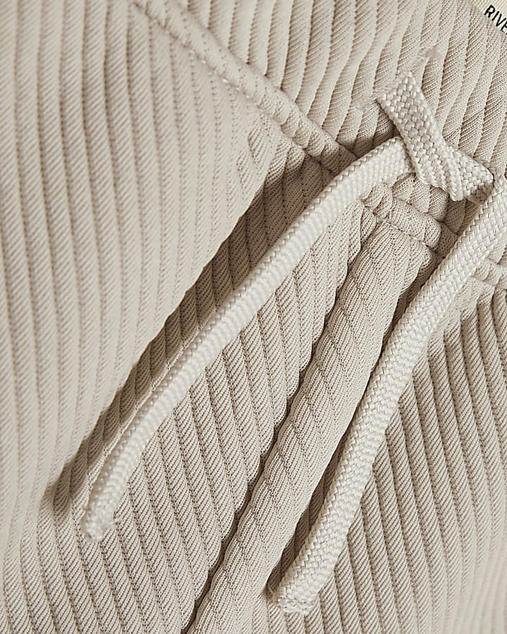 Mini Boys Beige Smart Joggers