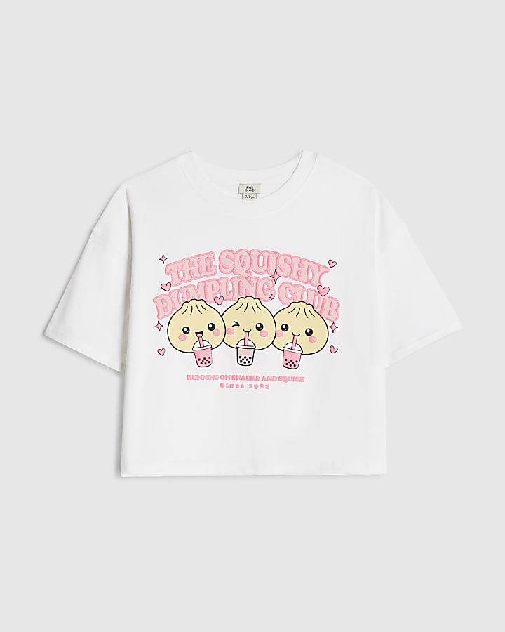 Girls White Squishy Icon T-Shirt