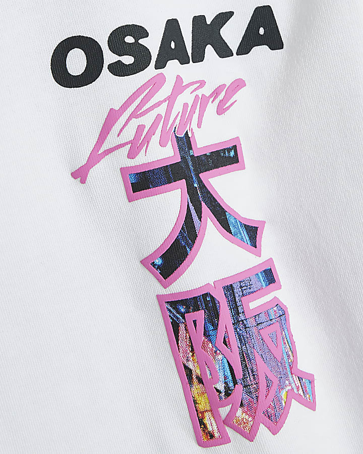 Boys White Osaka Japanese T-Shirt