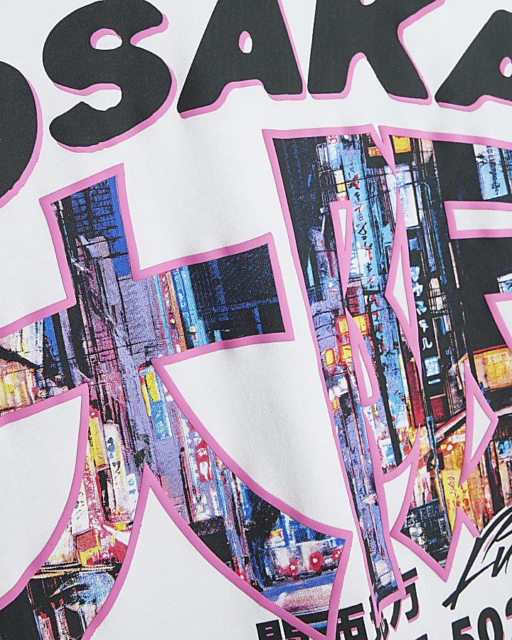 Boys White Osaka Japanese T-Shirt