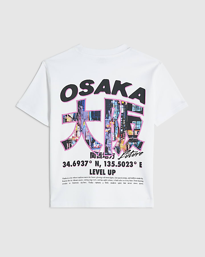 Boys White Osaka Japanese T-Shirt