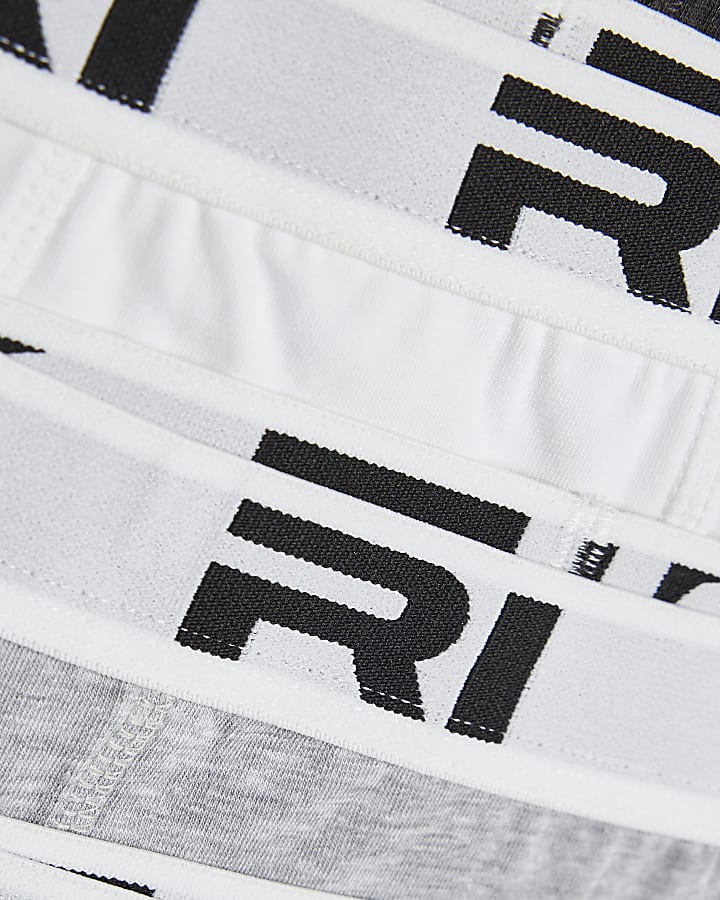 Boys Black Monogram Pack Of 5 Boxers