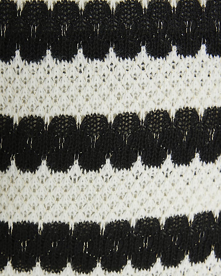 Girls Black Stripe T-Shirt Set