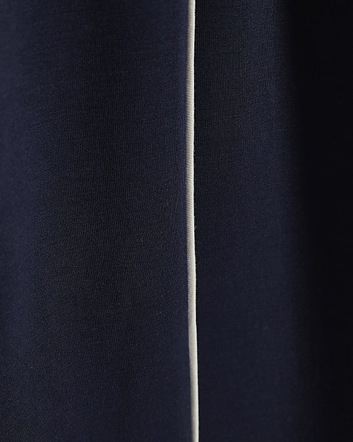 Girls Navy Premium Funnel Neck Jumpsuit