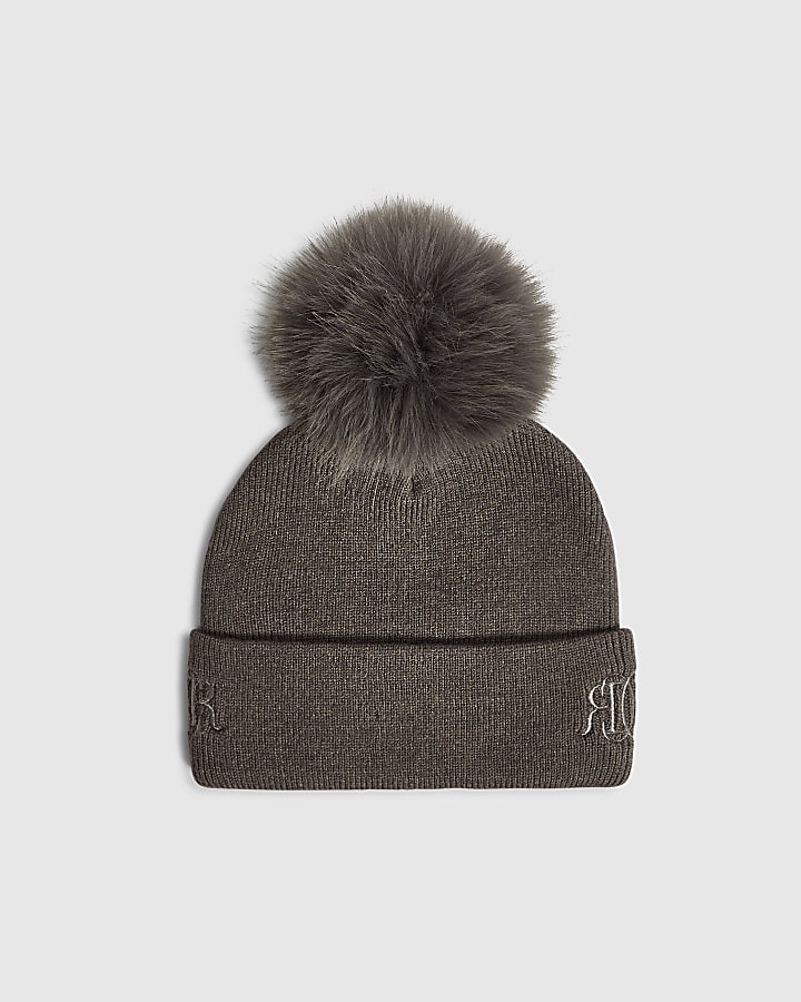 Boys Grey Goggle Beanie