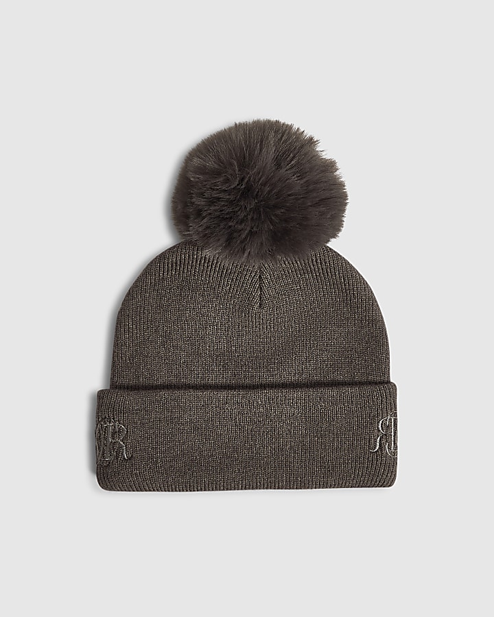 Mini Boys Grey Goggle Beanie
