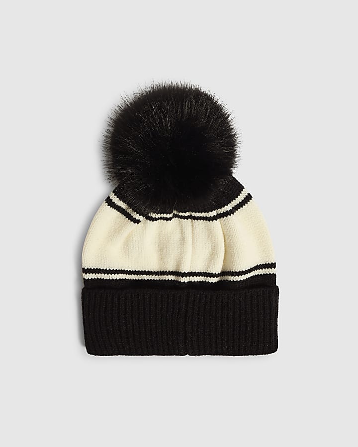 Boys Black Ame Saint Paris Beanie Hat