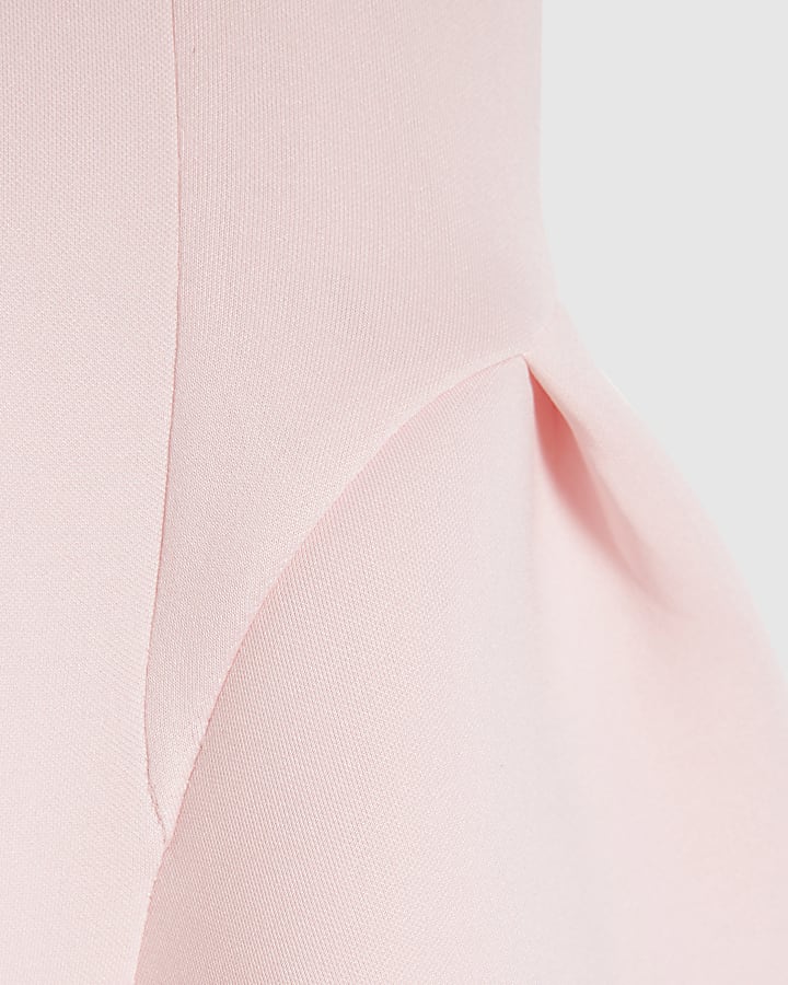 Girls Pink Premium One Shoulder Dress