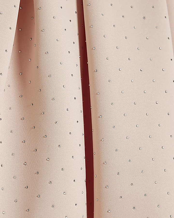 Mini Girls Pink Premium Diamante Dress