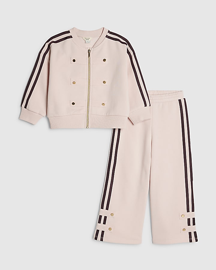 Mini Girls Pink Drummer Bomber Jacket Set