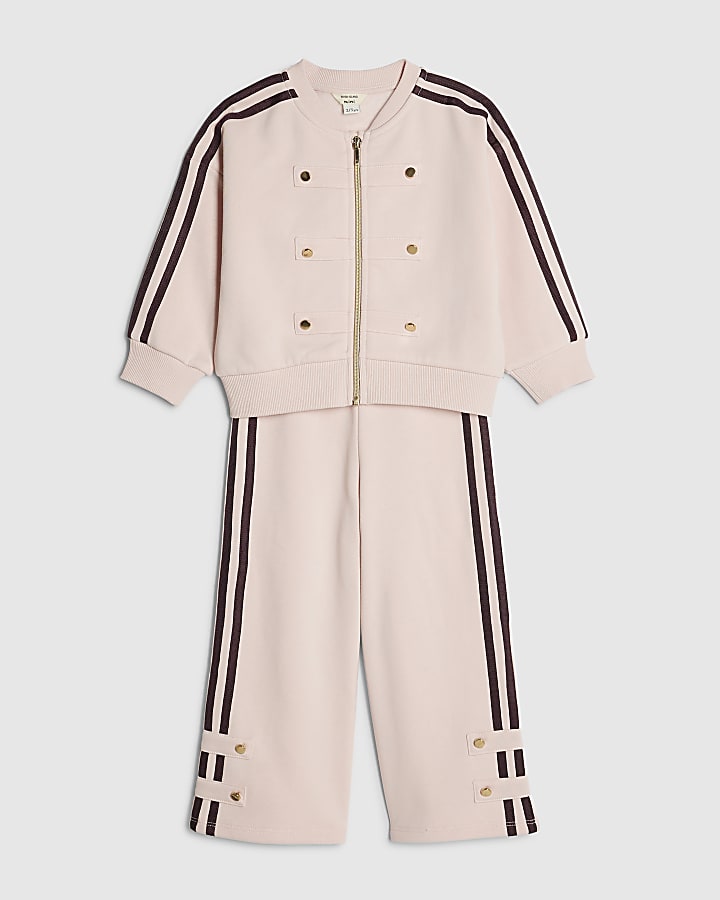 Mini Girls Pink Drummer Bomber Jacket Set