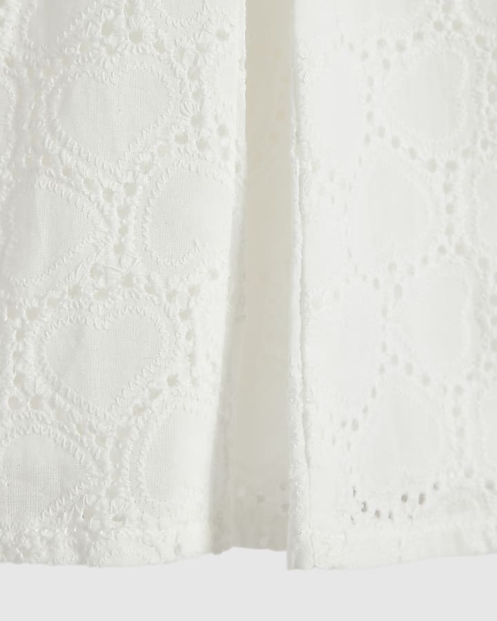 Girls White Lace Drummer Dress