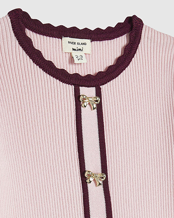 Mini Girls Pink Check Skort Set
