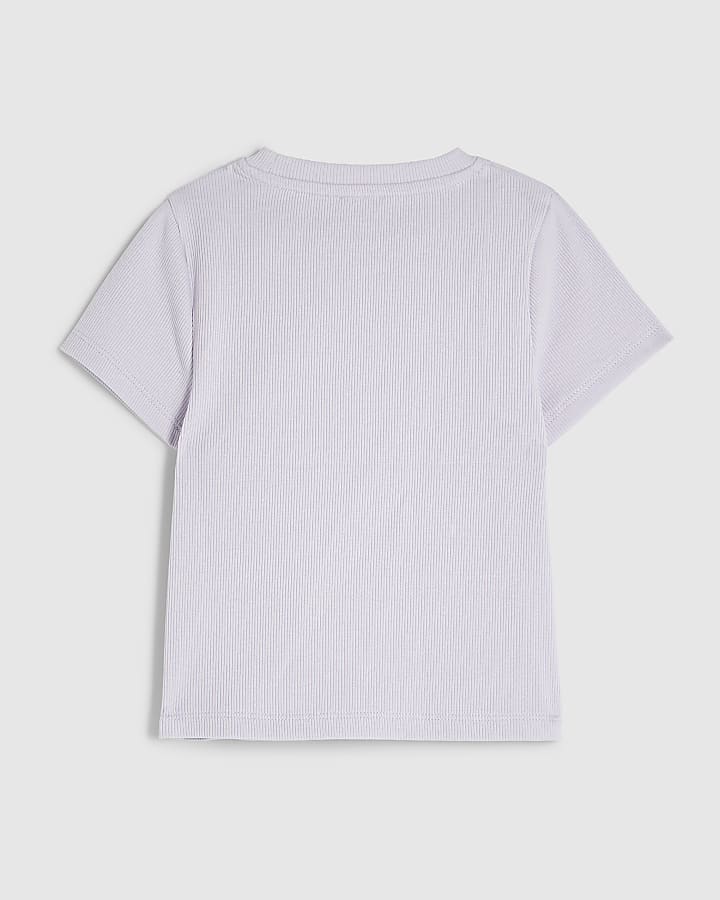 Mini Girls Purple Capybara Holidays T-Shirt