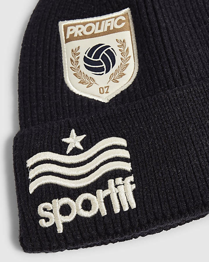 Boys Navy Badge Beanie