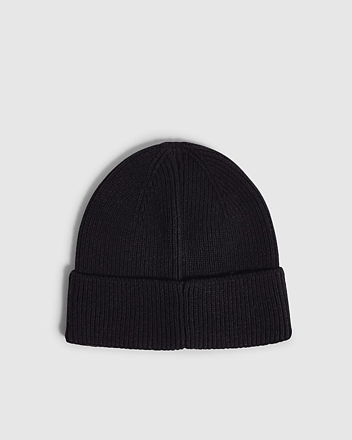 Boys Navy Badge Beanie