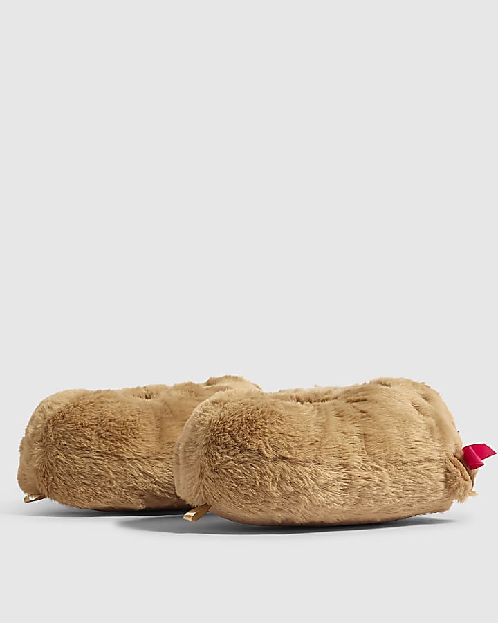 Girls Brown Capybara Slippers