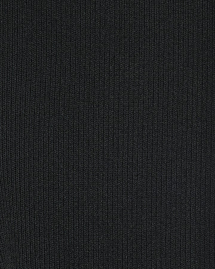 Girls Black Multi Button Top And Leggings Set