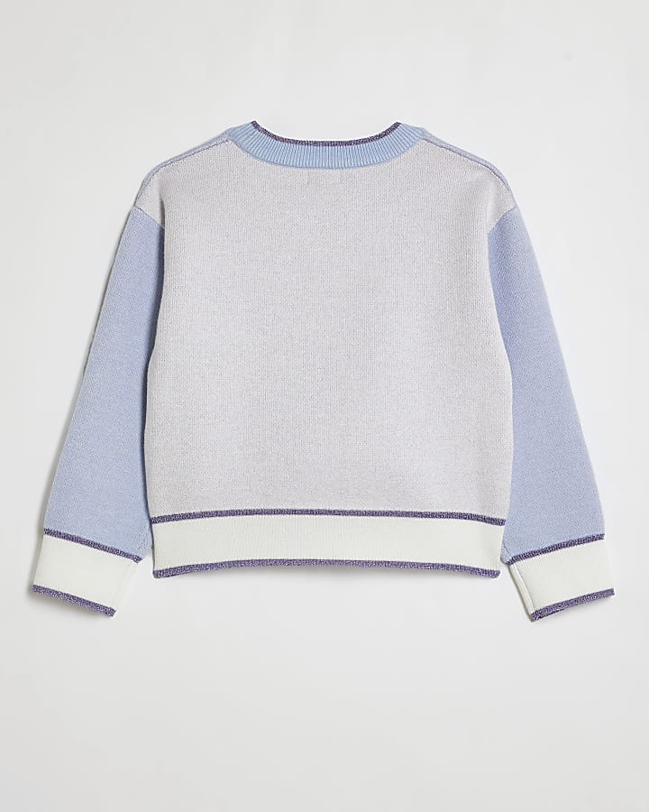 Mini Girls Purple Snow Queen Jumper