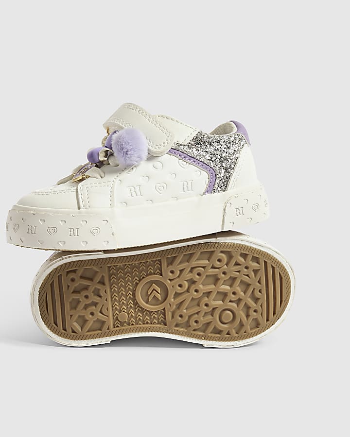 Mini Girls White Charm Trainers