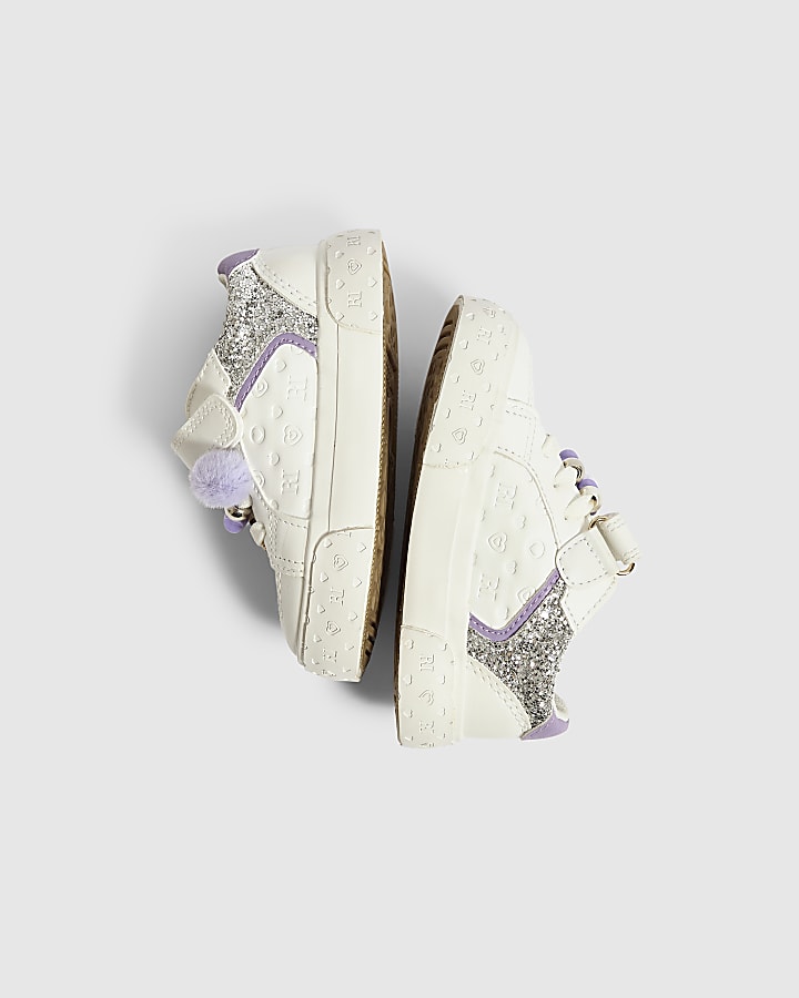 Mini Girls White Charm Trainers