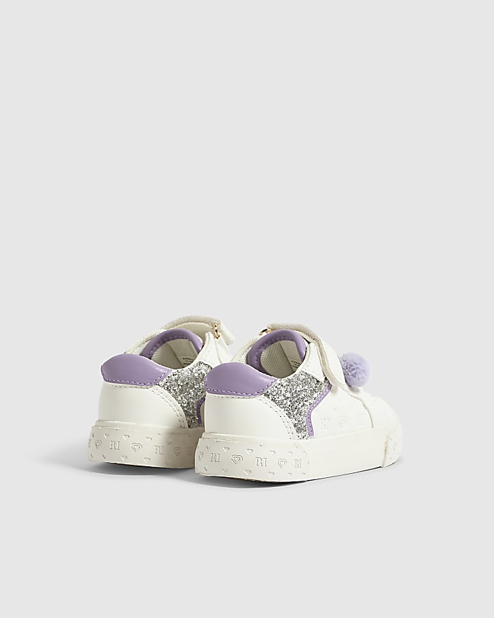 Mini Girls White Charm Trainers