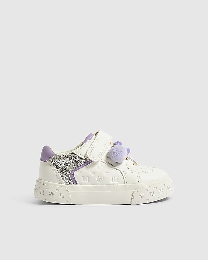 Mini Girls White Charm Trainers