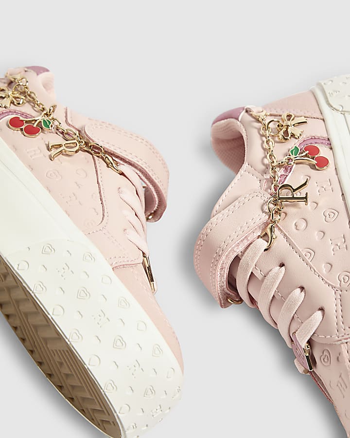 Girls Pink Charm Trainers