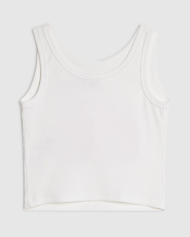 Girls White Its Giving Summer Tank Top