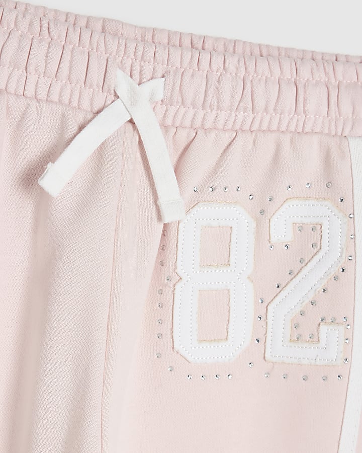 Girls Pink Side Stripe 02 Joggers