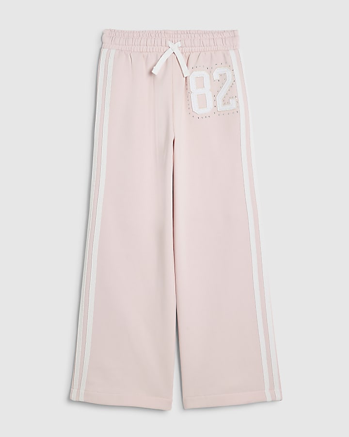 Girls Pink Side Stripe 02 Joggers